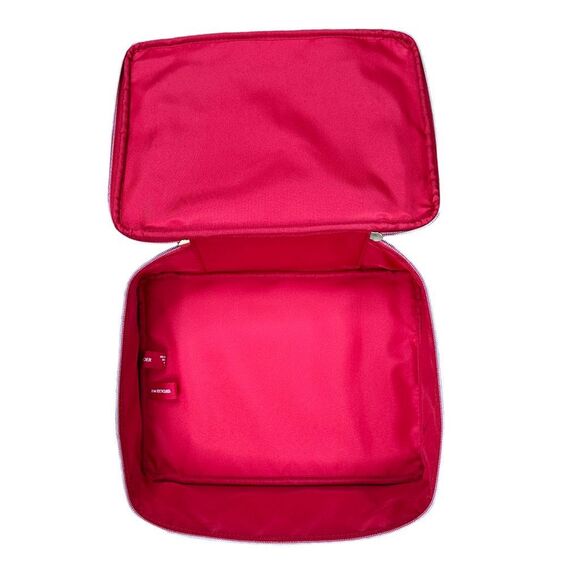 Estée Lauder 2023 Holiday Edition Red Velvet Make Up Train Cosmetics Case - Picture 2 of 3
